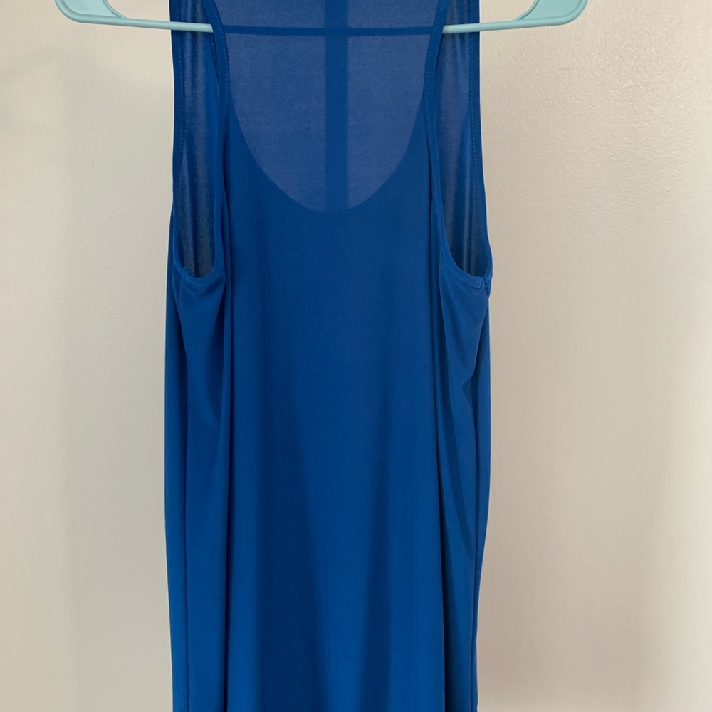 The Zig Zag Stripe Blue Tank Top with Relaxed Fit - Picture 5 of 16